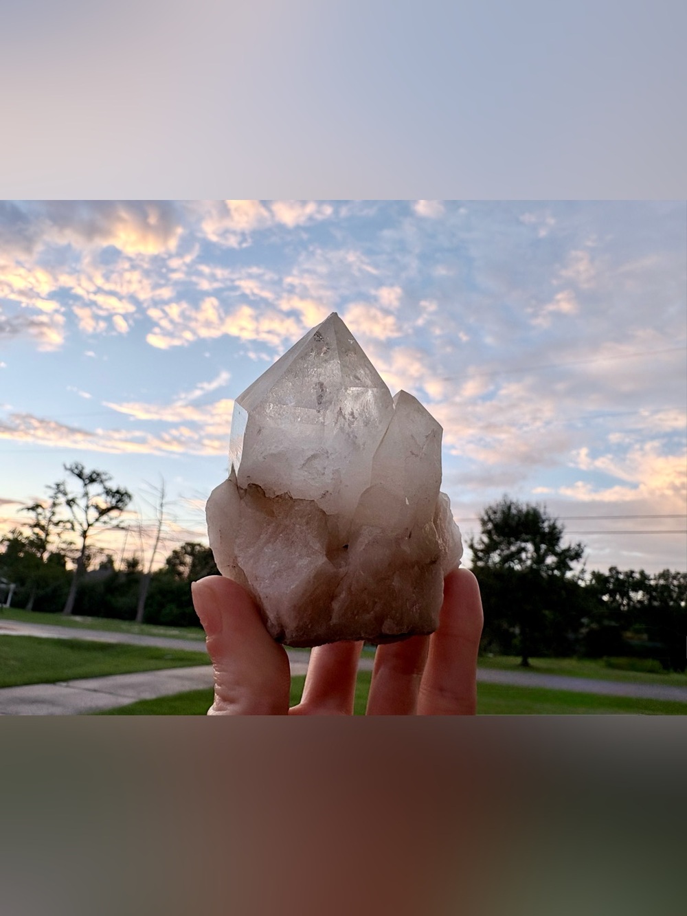 Clear Quartz Crystal Cluster - Translucent White
